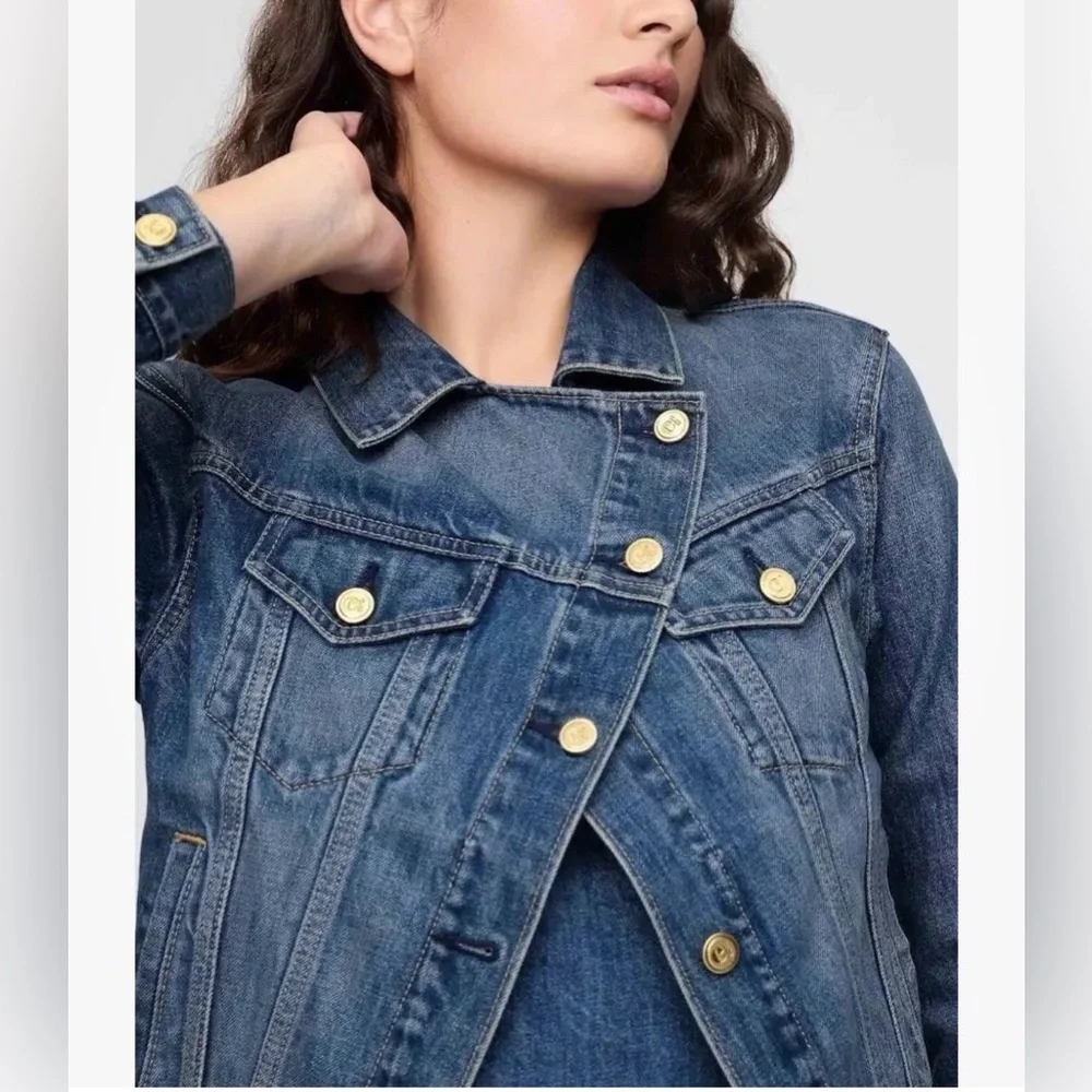 NWT Cult Gaia x Gap Asymmetrical Denim Women's Jeans Jacket Small